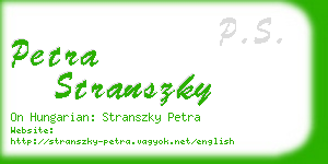 petra stranszky business card